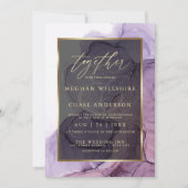 Invitation Rose moderne Plum Purple Alcohol Encre (Devant)