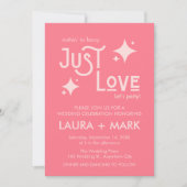 Invitation Rose Moderne Rien De Fancy Just Love Mariage (Devant)