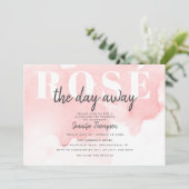 Invitation Rosé moderne toute la journée Blush Bachelorette W (Debout devant)