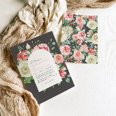 Invitation Rose Moody | Romantic Spring Florals Mariage