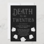 Invitation Rose Mort à mes 20 ans 30e anniversaire (Devant)