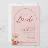 Invitation Rose Muté Rose Douche La Fête des mariées Mariée (Devant)