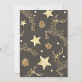 Invitation Rose naturel Gold Noël Soirée de Noël (Dos)