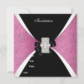 Invitation Rose Noir Blanc 30e Anniversaire (Dos)