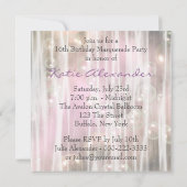 Invitation Rose noir blanc sucré 16 Masquerade Party (Dos)