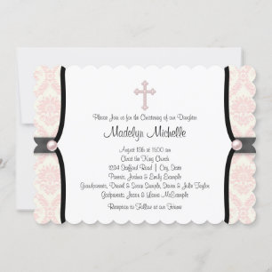 Invitation Rose noir Damask Christine