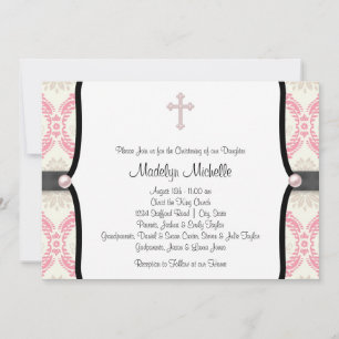 Invitation Rose noir Damask Christine