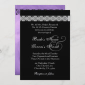 Invitation Rose NOIR D'ARGENT PURPLE (Devant / Derrière)