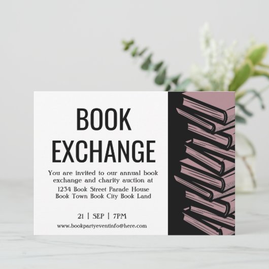 Invitation Rose noir Dusty Exchange (Debout devant)