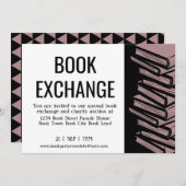 Invitation Rose noir Dusty Exchange (Devant / Derrière)