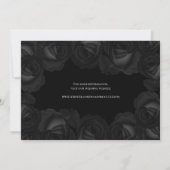 Invitation Rose noir foncé gothique Élégant mariage Invitatio (Dos)