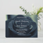 Invitation Rose noir foncé gothique Fleur photo Mariage (Debout devant)