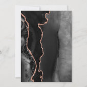 Invitation Rose noir Gold Agate Dark Mariage Rehears (Dos)