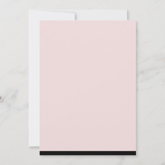 Invitation Rose Noir Moderne Minimal Script Dix-Sept 17 17ème (Dos)