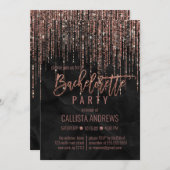 Invitation Rose noir Parties scintillant or Pearl Marbre Bach (Devant / Derrière)