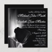 Invitation Rose Noire (Devant / Derrière)