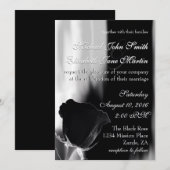 Invitation Rose Noire (Devant / Derrière)