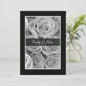 Invitation Rose noire et blanche (Debout devant)