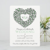 Invitation Rose noire tulipe blanche tirant coeur vert mariag (Debout devant)