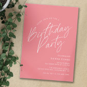 Invitation Rose non fiable | Moderne Script Girl N'importe qu