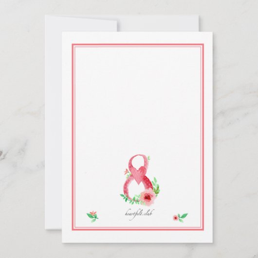 Invitation rose Numéro 8 (Dos)