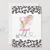 Invitation Rose Numéro Foliage Safari Deux Anniversaire Sauva (Dos)