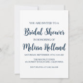 Invitation rose or botanique moderne douche nuptiale (Dos)