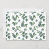 Invitation Rose or cadre géométrique eucalyptus (Dos)