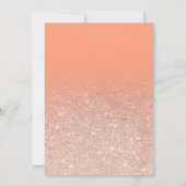Invitation Rose or faux parties scintillant peach ombre maria (Dos)