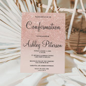 Invitation Rose or faux parties scintillant rose ombre confir