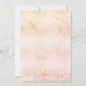 Invitation Rose or fleurs pampas herbe 90e anniversaire (Dos)