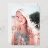 Invitation Rose or floral rose Bat mitzvah (Dos)