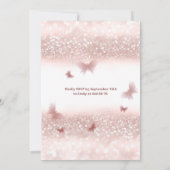 Invitation Rose or glittery tiara calligraphie Quinceañera I (Dos)