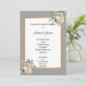 INVITATION ROSE OR GRIS EUCALYPTUS MARIAGE BLANC 2 (Debout devant)