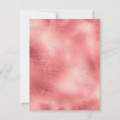 Invitation Rose or jaune bleu floral fille 10e anniversaire (Dos)