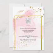 Invitation ROSE OR MARIAGE Encre d'alcool Abstraite (Dos)