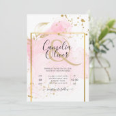Invitation ROSE OR MARIAGE Encre d'alcool Abstraite (Debout devant)