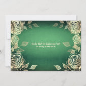 Invitation Rose or paillettes robe or Quinceañera vert (Dos)