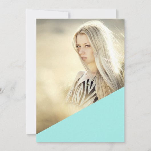 Invitation Rose or parties scintillant script lumière turquoi (Dos)