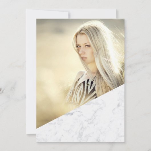 Invitation Rose or parties scintillant script marbre quincean (Dos)