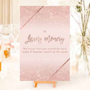 Invitation Rose or parties scintillant typographie blush rose
