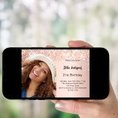 Invitation Rose or photo arch confetti anniversaire