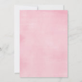 Invitation Rose or pourpre papillon sip et voir bébé fille (Dos)