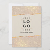 Invitation Rose or rose élégant moderne girly prix QR code (Dos)