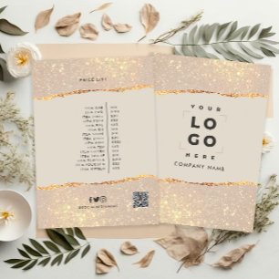 Invitation Rose or rose élégant moderne girly prix QR code