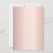 Invitation Rose or rose floraux mariage géométrique (Dos)