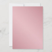 Invitation Rose Or rose huile Frame Sweet 16 Anniversaire (Dos)