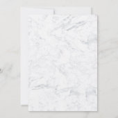 Invitation Rose or typographie marbre diplôme brunch (Dos)