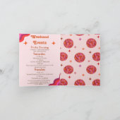 Invitation Rose orange rétro dernier week-end d'enterrement d (Intérieur)