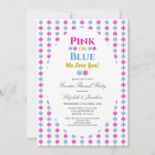 Invitation Rose Ou Bleu Nous Vous Aimons Flocon De Neige Révé (Devant)